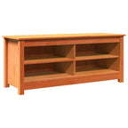 vidaXL Sitzbank mit Stauraum mit Regal Wachsbraun 110 x 38 x 45,5 cm