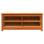 vidaXL Sitzbank mit Stauraum mit Regal Wachsbraun 110 x 38 x 45,5 cm