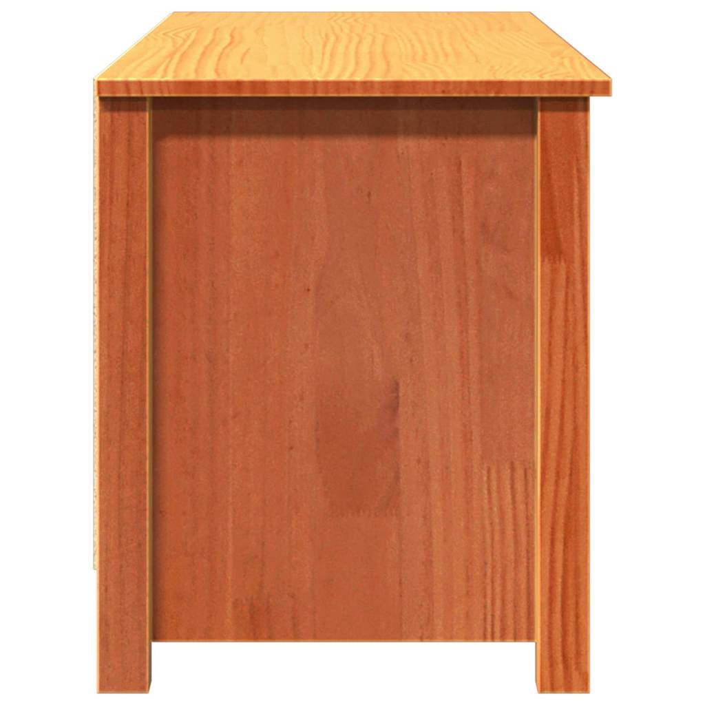 vidaXL Sitzbank mit Stauraum mit Regal Wachsbraun 110 x 38 x 45,5 cm