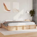 vidaXL Bettrahmen Braun 200 x 200 cm Massives Kiefernholz