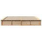 vidaXL Bettrahmen Braun 200 x 200 cm Massives Kiefernholz