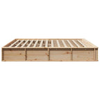 vidaXL Bettrahmen Braun 200 x 200 cm Massives Kiefernholz