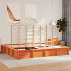 vidaXL Bettrahmen Wachsbraun 200 x 200 cm Massives Kiefernholz