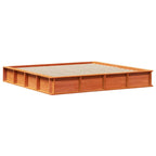 vidaXL Bettrahmen Wachsbraun 200 x 200 cm Massives Kiefernholz