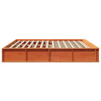 vidaXL Bettrahmen Wachsbraun 200 x 200 cm Massives Kiefernholz