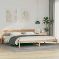 vidaXL Bettgestell mit Kopfteil Braun 200 x 200 cm Massivholz Kiefer