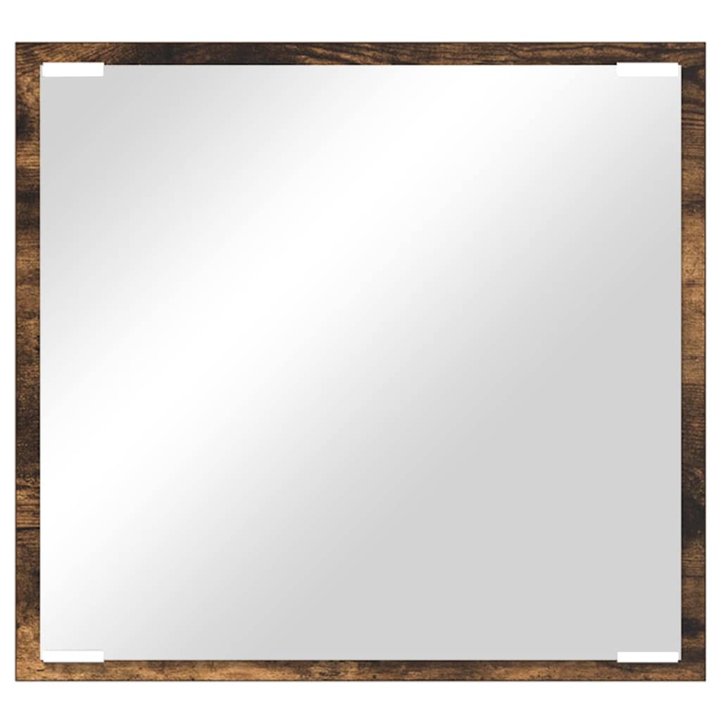 vidaXL LED-Badezimmerspiegel Geräucherte Eiche 40 x 37 x 8.5 cm