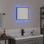 vidaXL LED-Badezimmerspiegel Graues Sonoma 40 x 37 x 8.5 cm