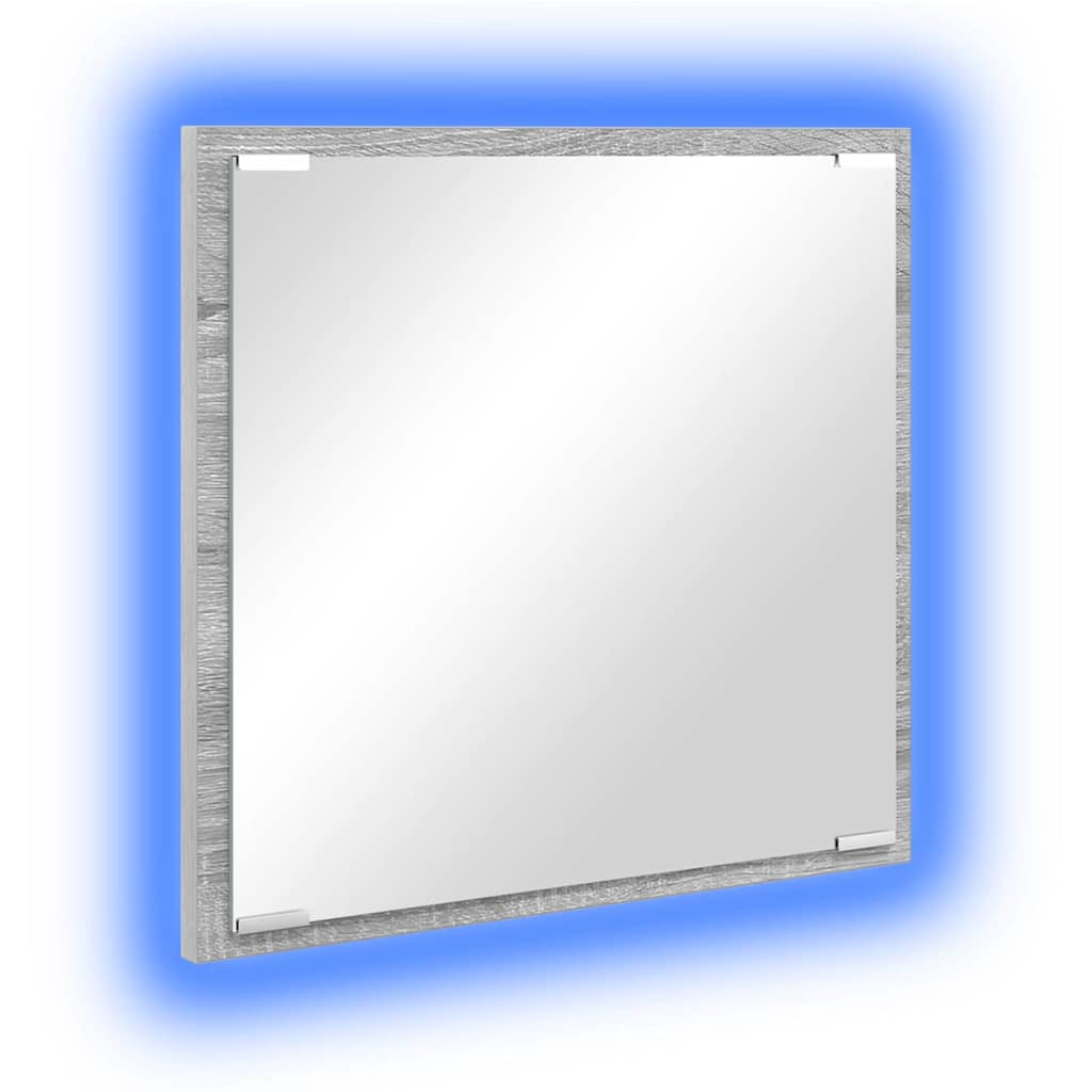 vidaXL LED-Badezimmerspiegel Graues Sonoma 40 x 37 x 8.5 cm