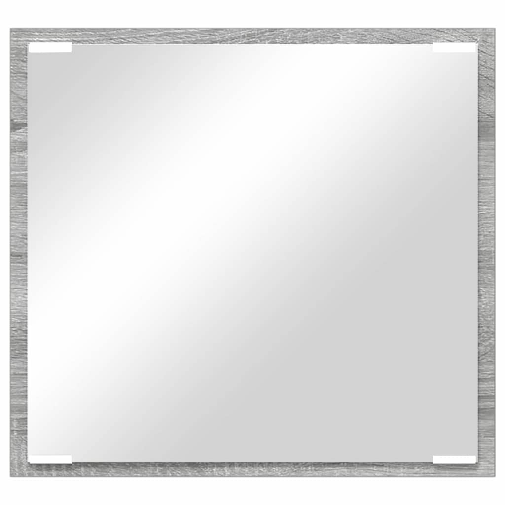 vidaXL LED-Badezimmerspiegel Graues Sonoma 40 x 37 x 8.5 cm