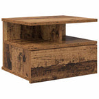 vidaXL Schwebender Nachttisch Altholz 40 x 31 x 28 cm Holzwerkstoff