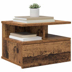 vidaXL Schwebender Nachttisch Altholz 40 x 31 x 28 cm Holzwerkstoff