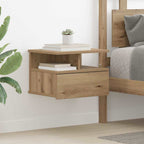 vidaXL Schwebender Nachttisch 2 pcs Artisan-Eiche 40 x 31 x 28 cm