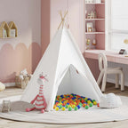 vidaXL Teepee Zelt Weiß 120 x 120 x 150 cm Stoff und Plastik
