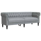 vidaXL Wohnzimmer Couch 2 pcs Hellgrau 201,5 x 74,5 x 74,5 cm Stoff
