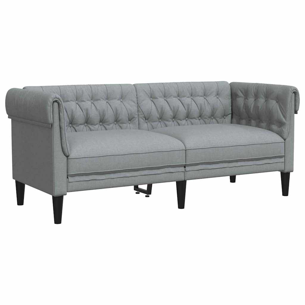 vidaXL Wohnzimmer Couch 3 pcs Hellgrau 201,5 x 74,5 x 74,5 cm Stoff