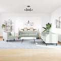 vidaXL Wohnzimmer Couch 3 pcs Hellgrau 194 x 74,5 x 70,5 cm Samt