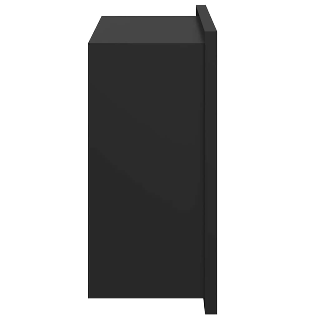 vidaXL Duschnische Schwarz 30 x 20 x 9,5 cm Edelstahl
