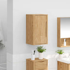 vidaXL Badezimmer-Wandschrank mit Tür FLORO Wachsbraun 35 x 30 x 60 cm