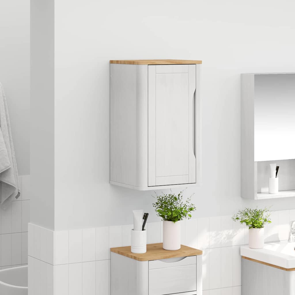 vidaXL Badezimmer-Wandschrank mit Regal FLORO Weiß 35 x 30 x 60 cm
