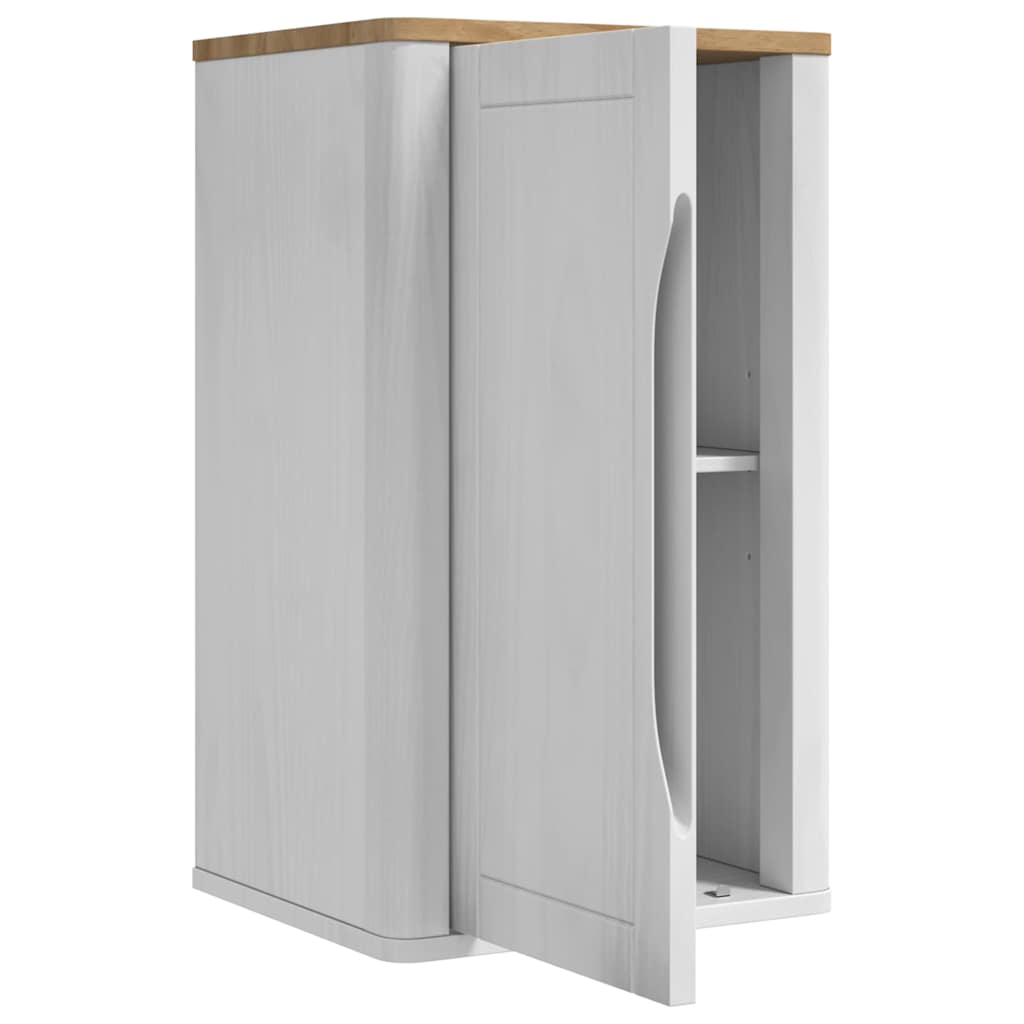 vidaXL Badezimmer-Wandschrank mit Regal FLORO Weiß 35 x 30 x 60 cm
