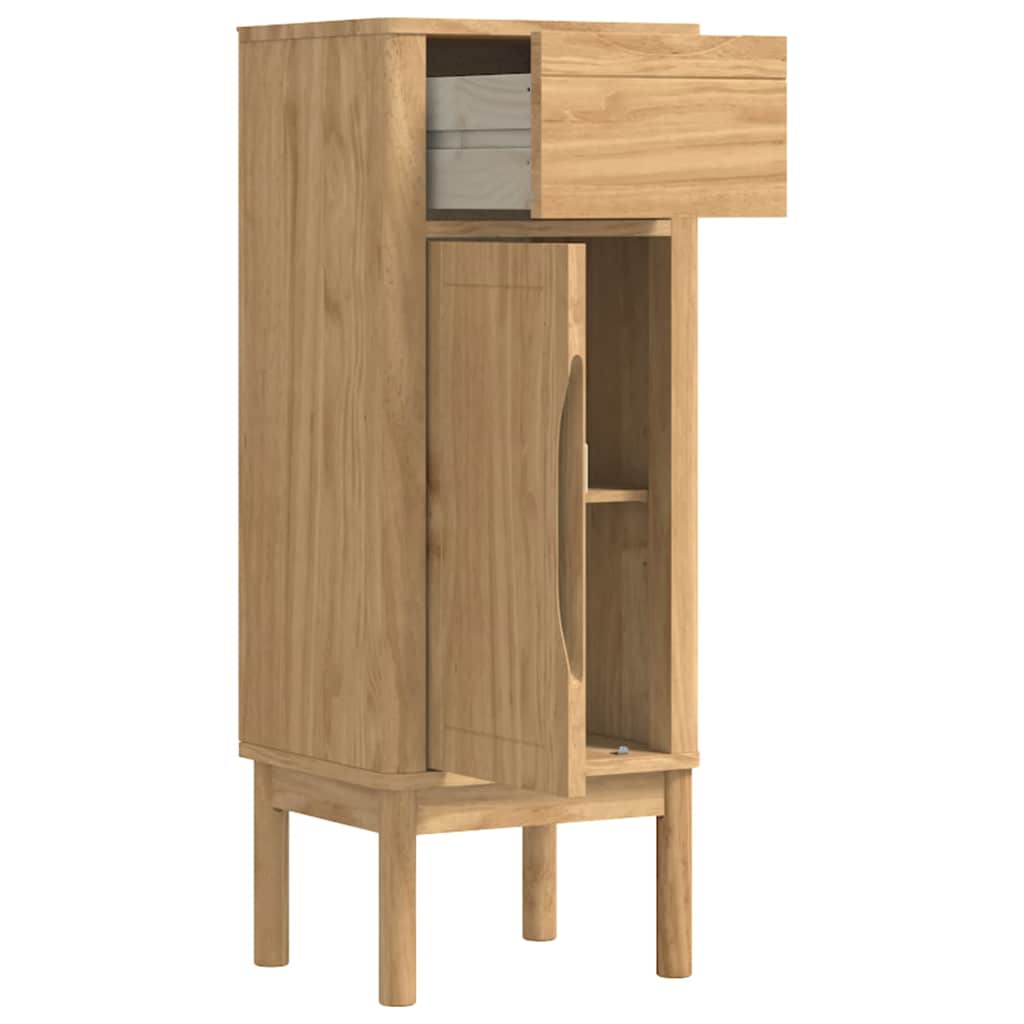 vidaXL Badezimmerschrank mit Regal FLORO Wachsbraun 35 x 30 x 90 cm
