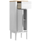 vidaXL Badezimmerschrank FLORO Weiß 35 x 30 x 90 cm Massivholz Kiefer
