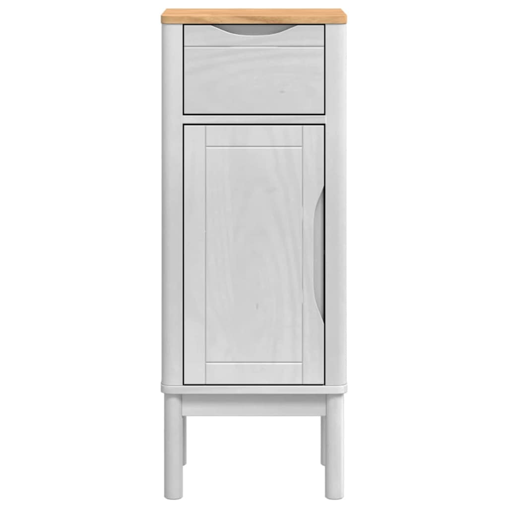 vidaXL Badezimmerschrank FLORO Weiß 35 x 30 x 90 cm Massivholz Kiefer