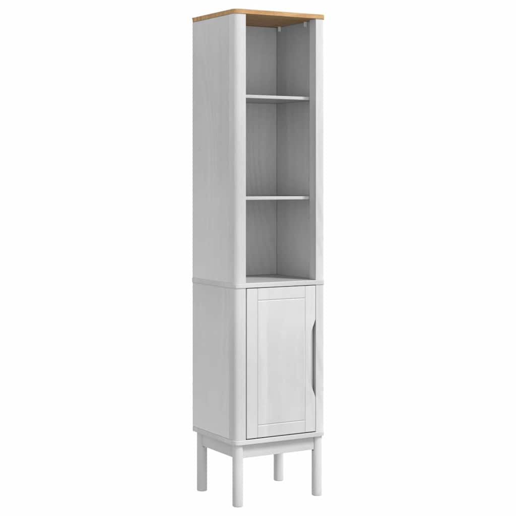 vidaXL Bad hoher Schrank FLORO Weiß 35 x 30 x 160 cm Massivholz Kiefer