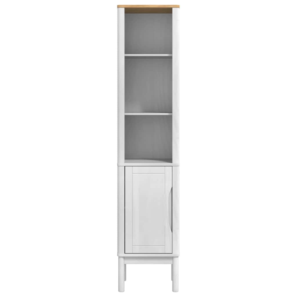 vidaXL Bad hoher Schrank FLORO Weiß 35 x 30 x 160 cm Massivholz Kiefer