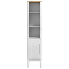 vidaXL Bad hoher Schrank FLORO Weiß 35 x 30 x 160 cm Massivholz Kiefer