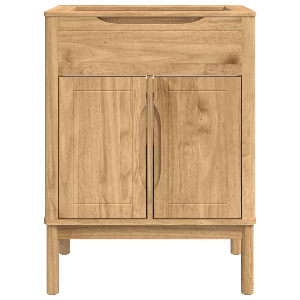 vidaXL Waschbeckenschrank mit Regal FLORO Wachsbraun 60 x 40 x 80 cm