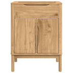 vidaXL Waschbeckenschrank mit Regal FLORO Wachsbraun 60 x 40 x 80 cm