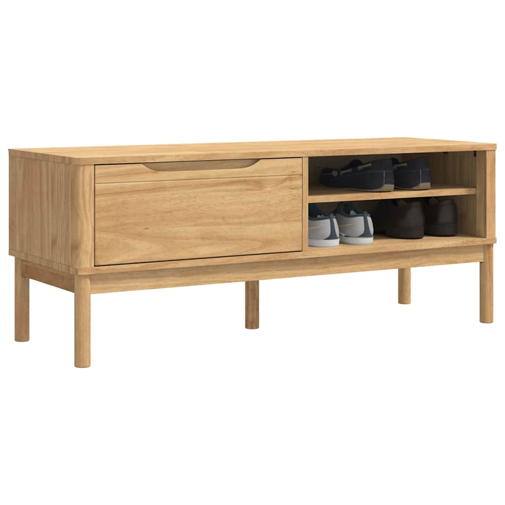 vidaXL Flurbank FLORO Wachsbraun 115 x 40 x 45 cm Massivholz Kiefer