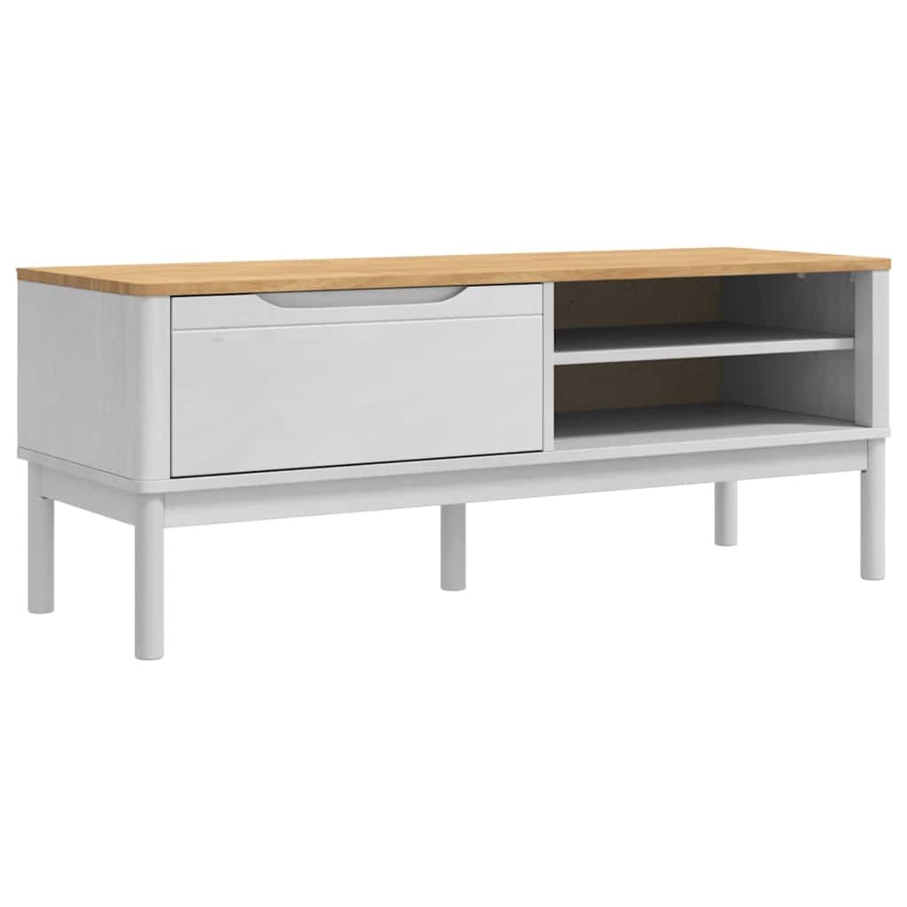 vidaXL Flurbank FLORO Weiß 115 x 40 x 45 cm Massivholz Kiefer
