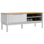 vidaXL Flurbank FLORO Weiß 115 x 40 x 45 cm Massivholz Kiefer
