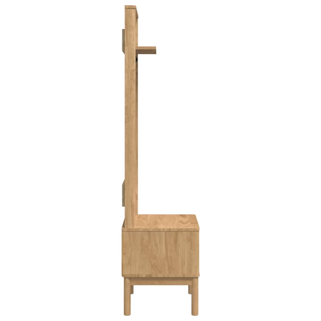vidaXL Flurschrank FLORO Wachsbraun 50 x 40 x 158 cm Massivholz Kiefer