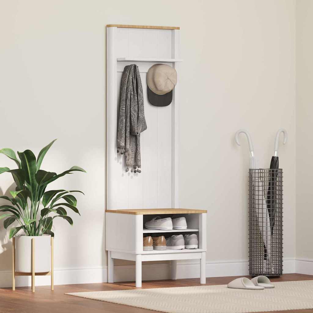 vidaXL Flurschrank FLORO Weiß 50 x 40 x 158 cm Massivholz Kiefer