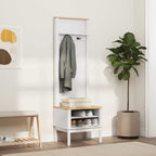 vidaXL Flurschrank FLORO Weiß 50 x 40 x 158 cm Massivholz Kiefer
