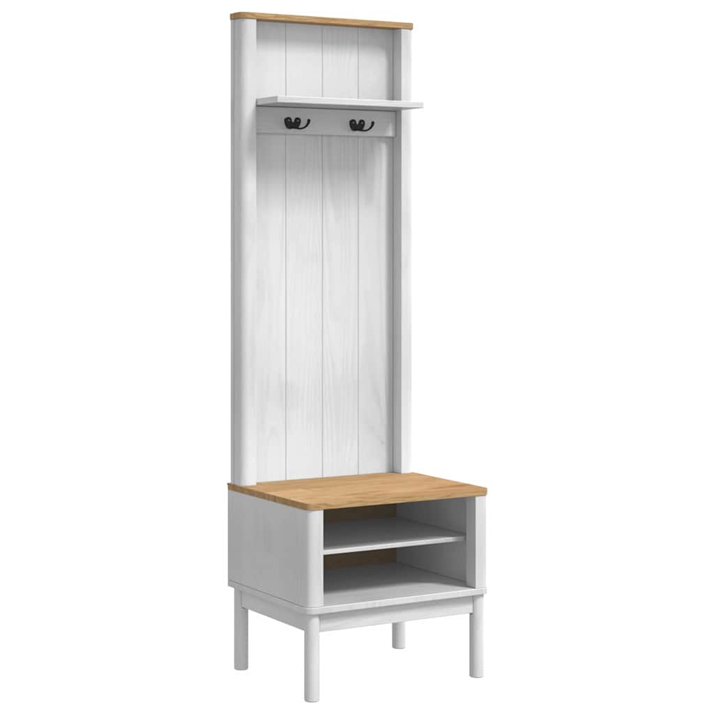 vidaXL Flurschrank FLORO Weiß 50 x 40 x 158 cm Massivholz Kiefer