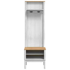 vidaXL Flurschrank FLORO Weiß 50 x 40 x 158 cm Massivholz Kiefer