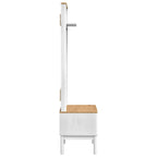 vidaXL Flurschrank FLORO Weiß 50 x 40 x 158 cm Massivholz Kiefer