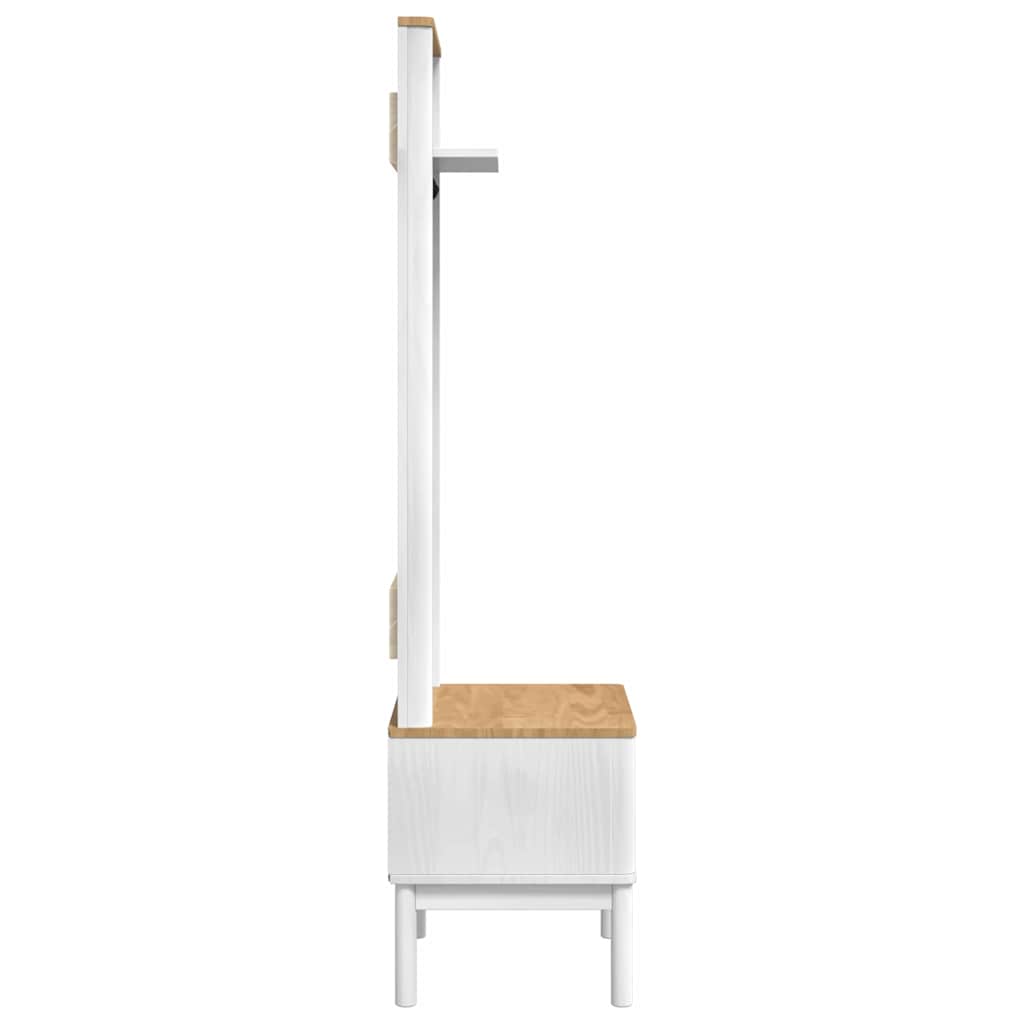 vidaXL Flurschrank FLORO Weiß 50 x 40 x 158 cm Massivholz Kiefer
