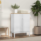 vidaXL Sideboard FLORO Weiß 70 x 30 x 70,5 cm Massivholz Kiefer