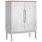 vidaXL Sideboard FLORO Weiß 70 x 30 x 70,5 cm Massivholz Kiefer