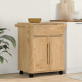 vidaXL Küchentrolley FLORO Wachsbraun 72,5 x 45 x 80 cm