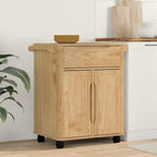 vidaXL Küchentrolley FLORO Wachsbraun 72,5 x 45 x 80 cm