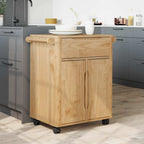 vidaXL Küchentrolley FLORO Wachsbraun 72,5 x 45 x 80 cm