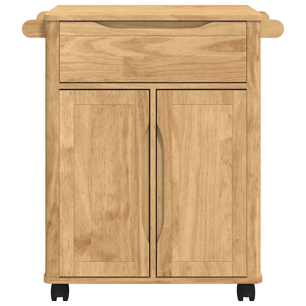vidaXL Küchentrolley FLORO Wachsbraun 72,5 x 45 x 80 cm