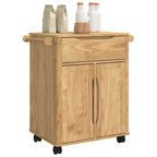vidaXL Küchentrolley FLORO Wachsbraun 72,5 x 45 x 80 cm
